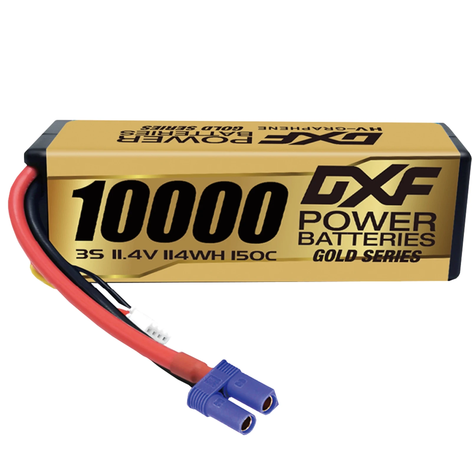 DXF 3S Lipo Akku 10000mAh 11,4V 150C EC5 XT90 Stecker Hardcase für RC Auto Buggy Truggy Offroad Auto Boot LKW UAV RACING