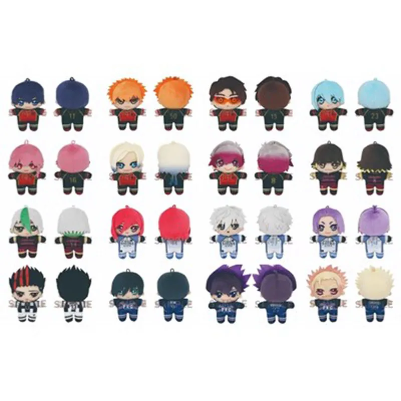 10cm 100% Original Art Exhibition Stuffed Toys Anime Blue Lock Meguru Bachira Yoichi Isagi Hyouma Chigiri Pendant Plush Doll