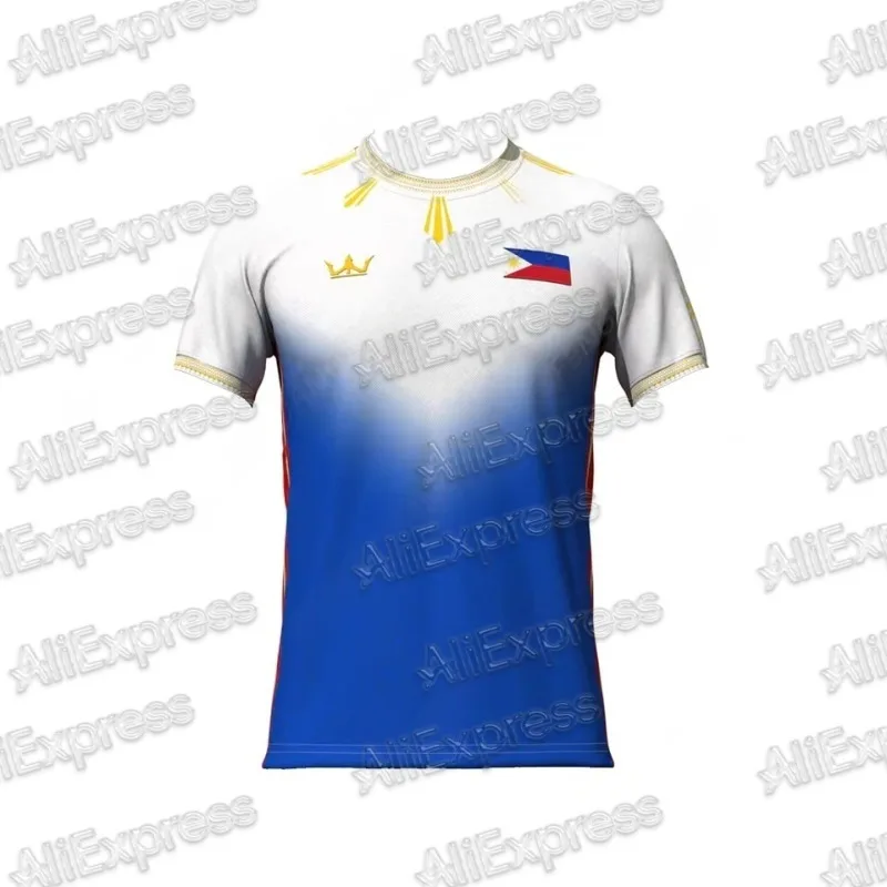 

2025 Summer Philippines Football Jersey Unisex Casual Tee Faddish Comfortable Streetwear Classic Print Adult&Kid Sportswear MOTO