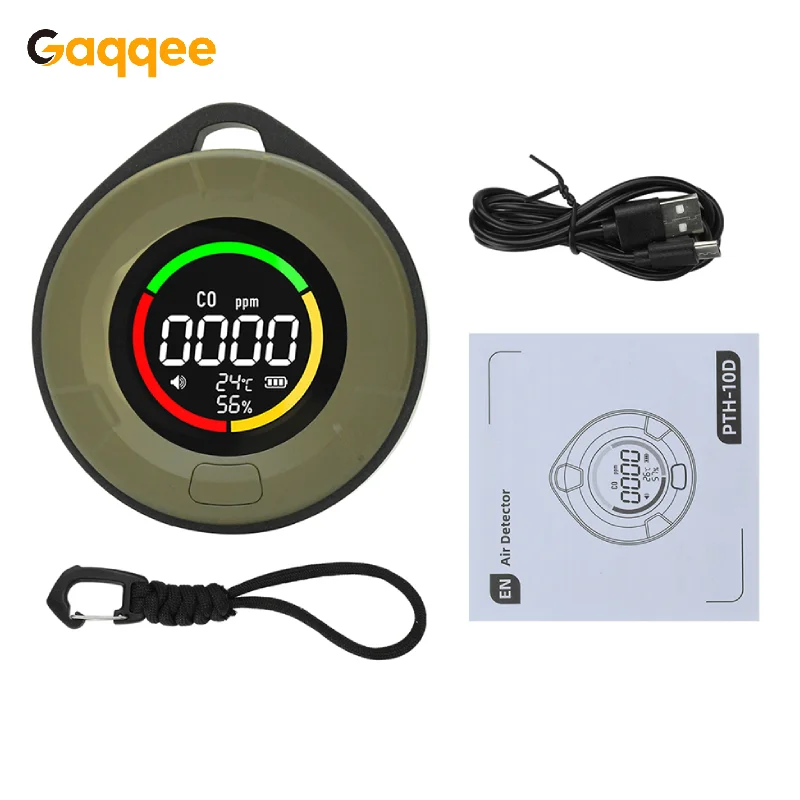 

Smart Home Air Quality Monitor High precision CO Gas Tester Temperature Humidity Detector With Magnetic LCD Screen For Kitchen