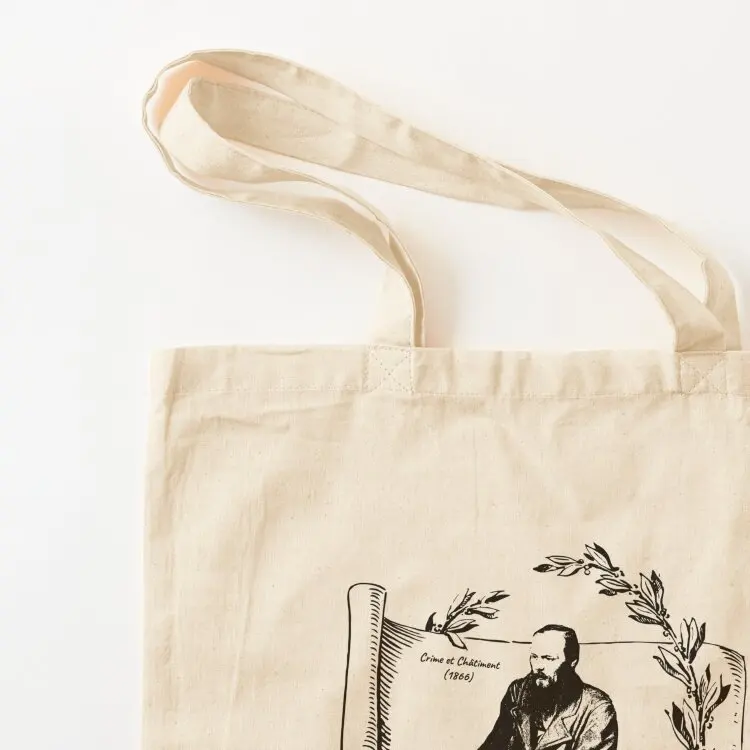 Dostoevsky حمل حقيبة تسوق حقيبة قماش مخصصة للمتسوقين النساء سوبر ماركت قابلة للطي #3