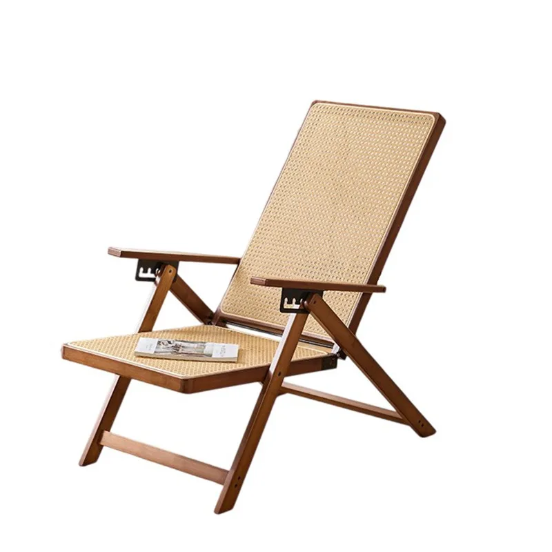 

Rattan folding chair, sit and lie down lunch chair, leisure chair