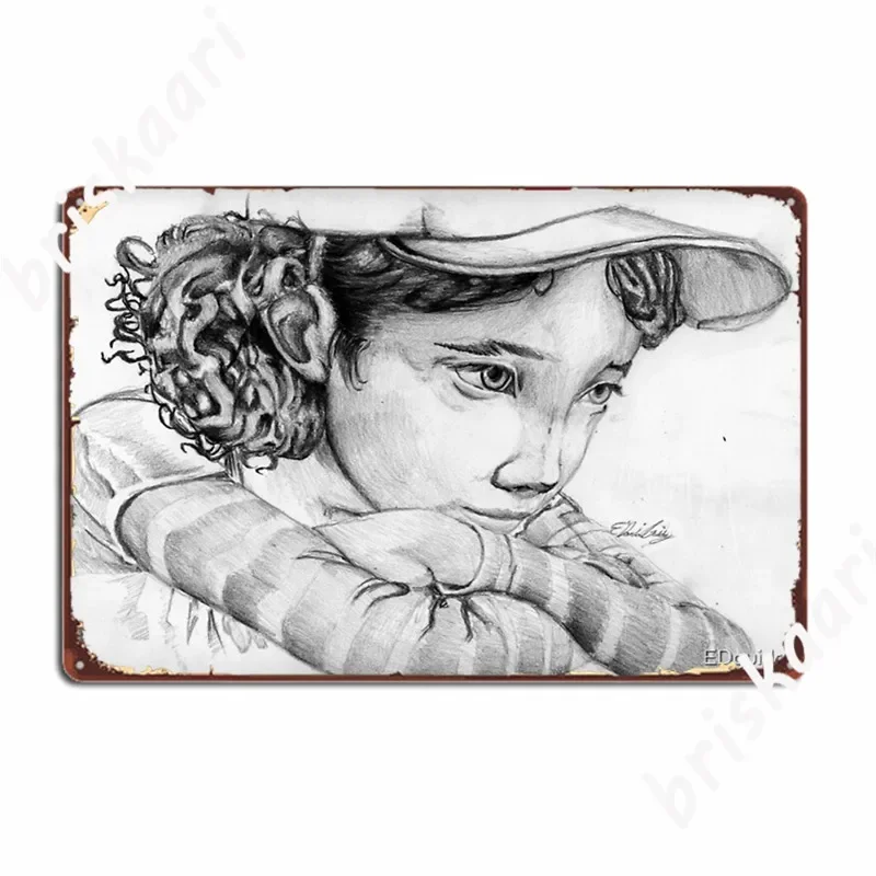 Clementine From The Walking Dead The Game Metal Signs Wall Plaque Designing Club Bar Wall Mural Tin sign Posters