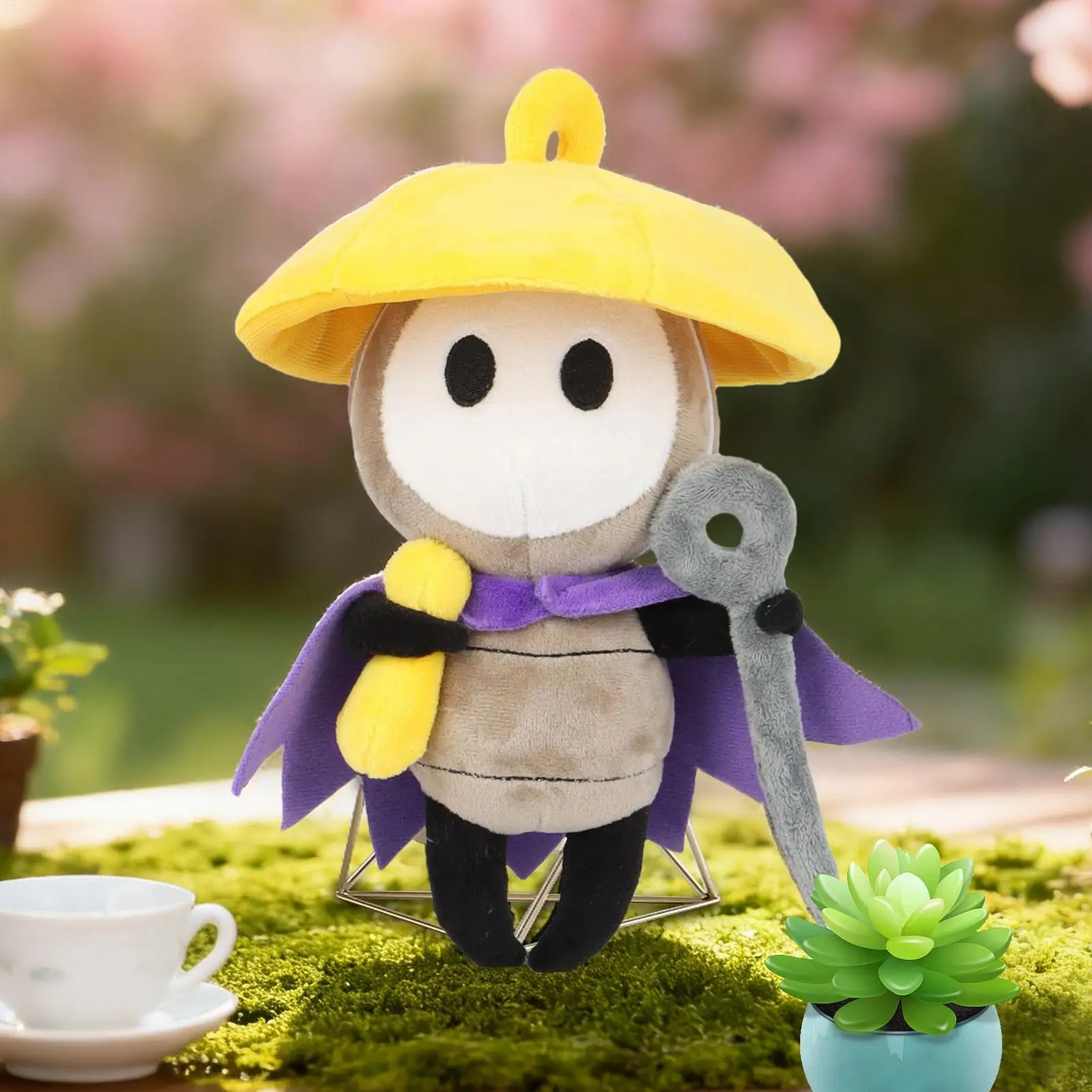 카툰 펀 핫셀 옐로우 햇 나이트 플러시 토이 인형 홀로우나이트 쿠션 플러시 토이 홈 데코 어린이 선물