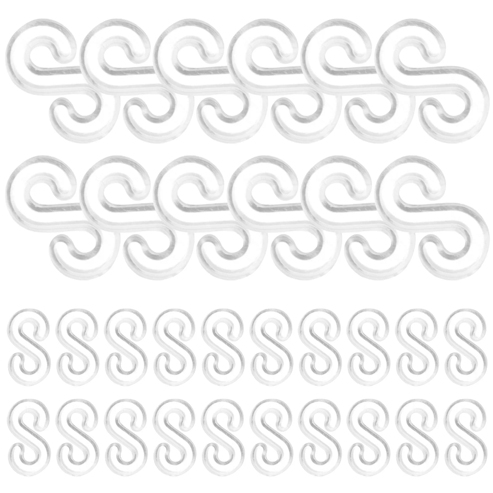 500 Pcs to Weave Rubber Band Braided Buckle Office Elastic Connectors Plastic Clear Bands Loom Clips