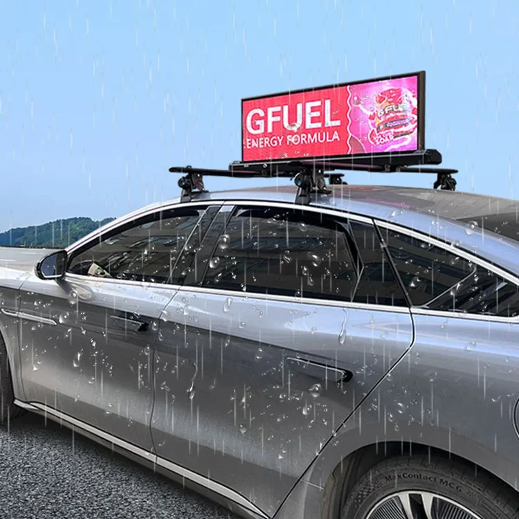 P3 LED reclamedisplay scherm kleine auto taxi dakreclame LED videowall 960mm*320mm voertuigdak LED digitaal reclamebord