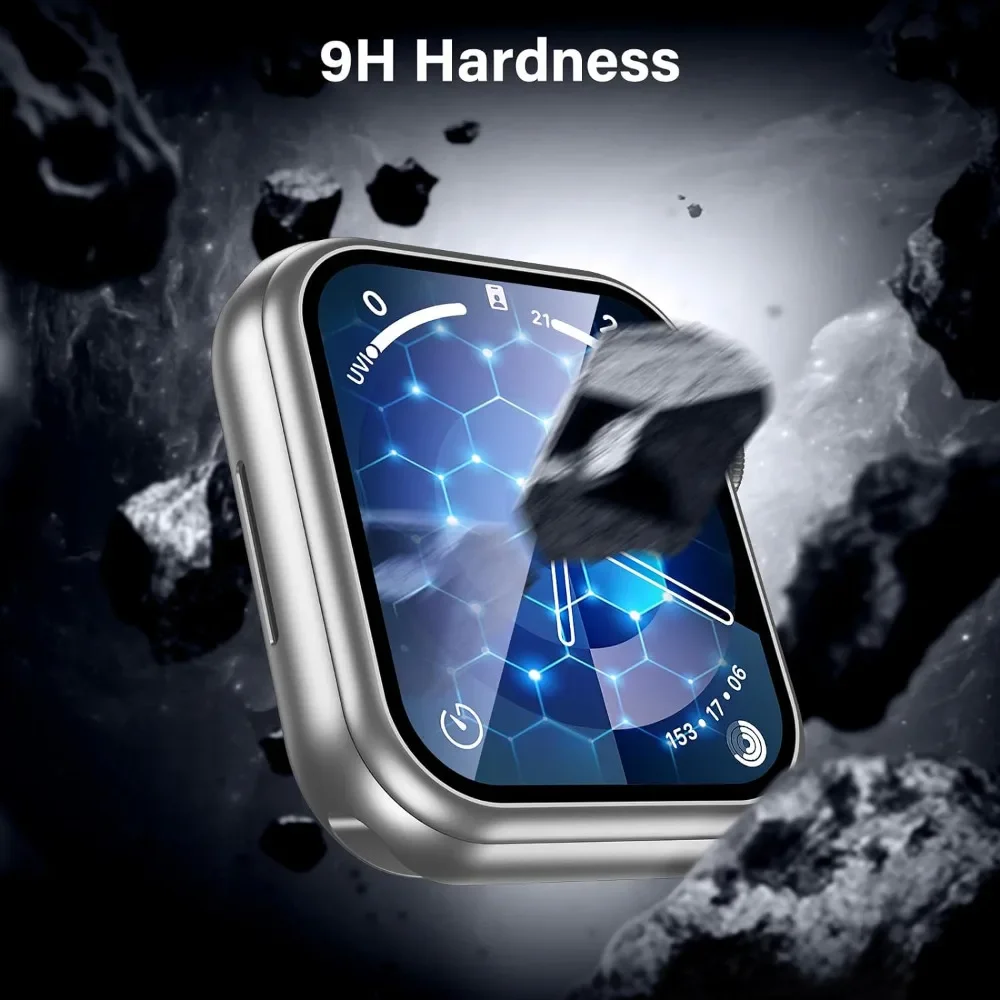 Screen Protector film for Apple Watch 45mm 44mm 41mm 40mm Tempered Glass Case iWatch Series 9 8 7 6 5 SE Anti Scratch Accessorie