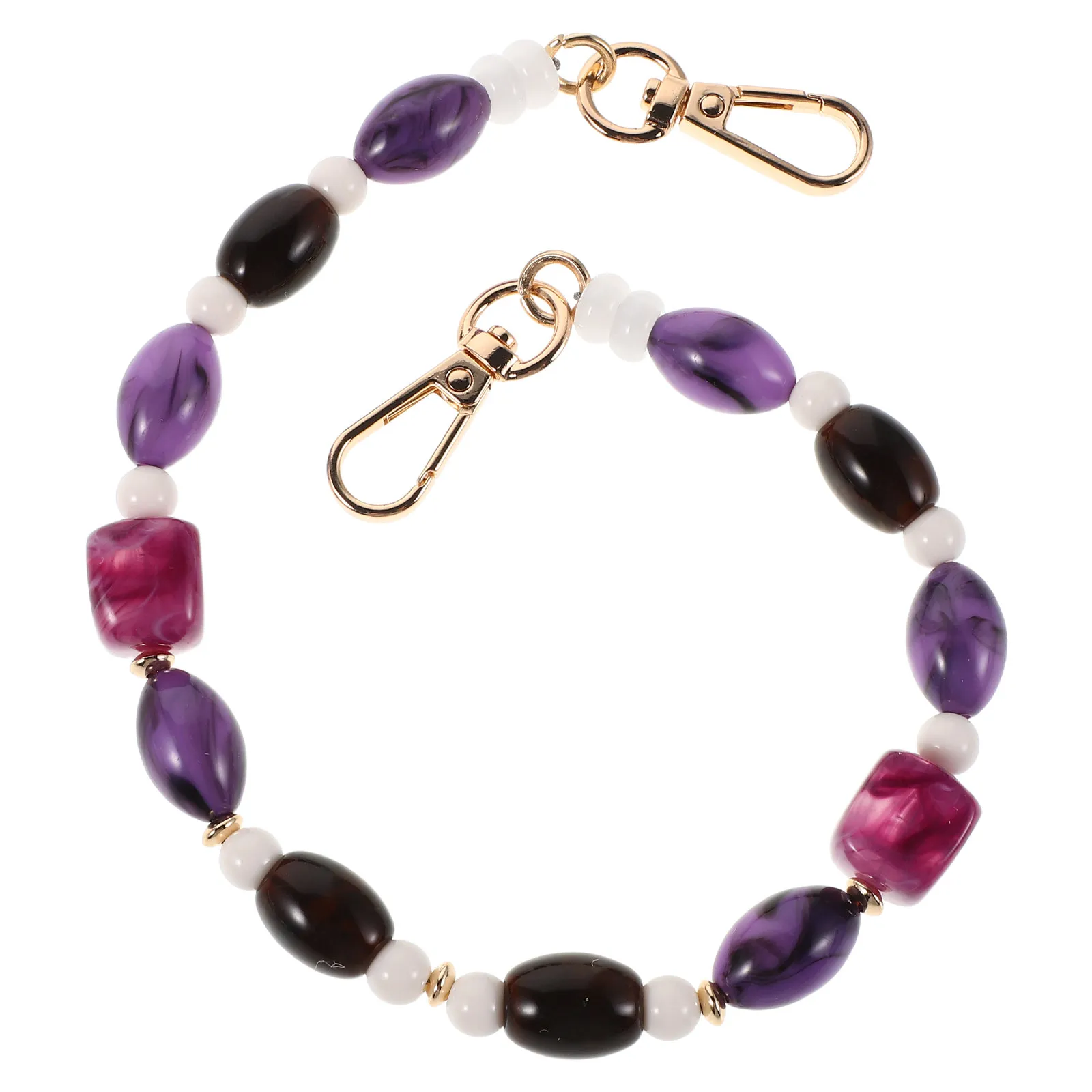 Multicolor Acrylic Bead Chain Stylish Purse Handbag Clutch Strap Replacement Decorative Bag Chain Handle Accessories Beaded