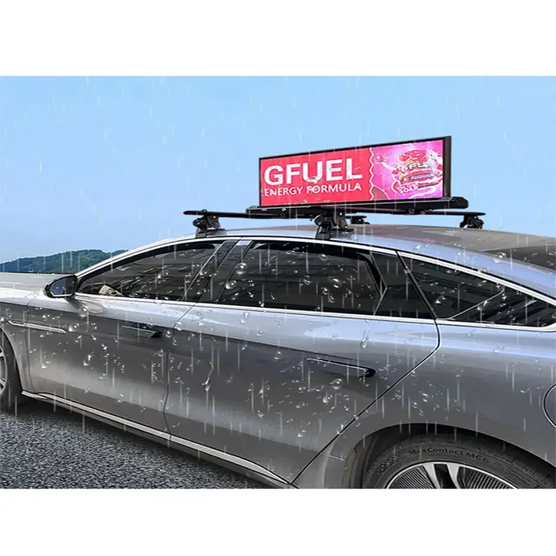 P2.5 Double Sided 4G WiFi Programmable  Top LED Display, Outdoor Car Roof Advertising Screen with SDK