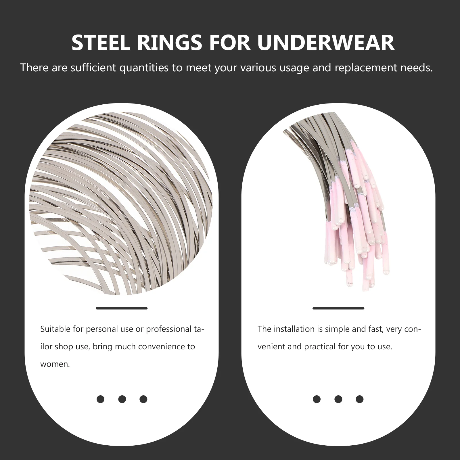 25 Pairs Underwear Rims Underwire for Bras Support Steel Rings Accessory Women's