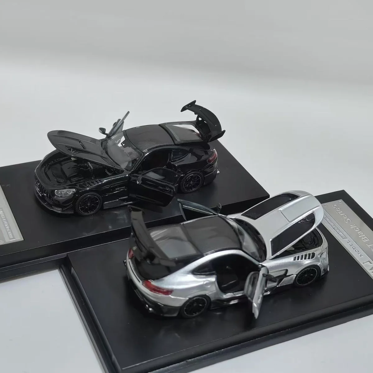 MJ Model 1:64 Mercedes Benz AMG GT Black Series Full Open Alloy Die Casting Car Model Collectible Gift Ornament