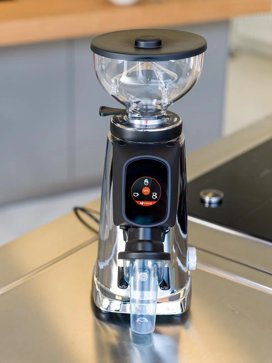 Hand pour-over Italian electronically controlled coffee grinder