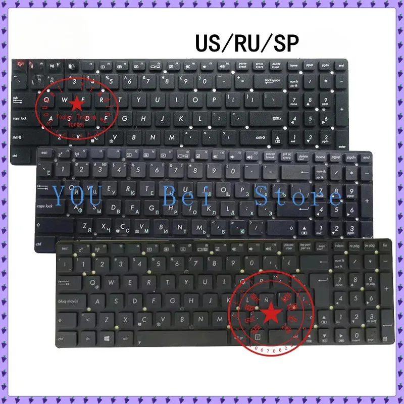Teclado de Laptop NOVO para ASUS R500V R700V K55A K55V/VJ/VD K55DE K55N K750J K751 K751M/MJ K751L/LX/LK/LY K751IN