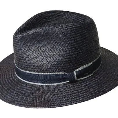 Hot Sale Five-point Grass Striped Design Flat Side Jazz Grass Top Hat Fine Hand Knitting High-end Straw Hat