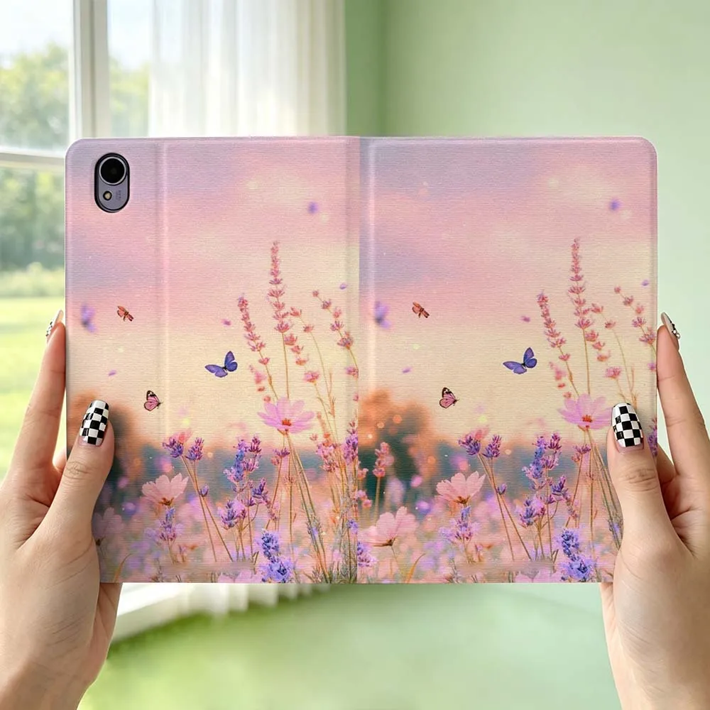Butterfly Pink Sky Pen Tray For Huawei MediaPad MatePad Honor Pro V6 9 V8 X9 X 10 13.3 12.3 11 11.5 Inch Tablet Case