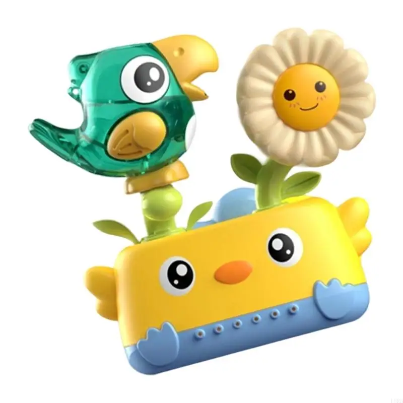 Copa succión Sprovalador agua montada Flor giratoria Baby Bathing Bathom Shower Juguete para reconocimiento color