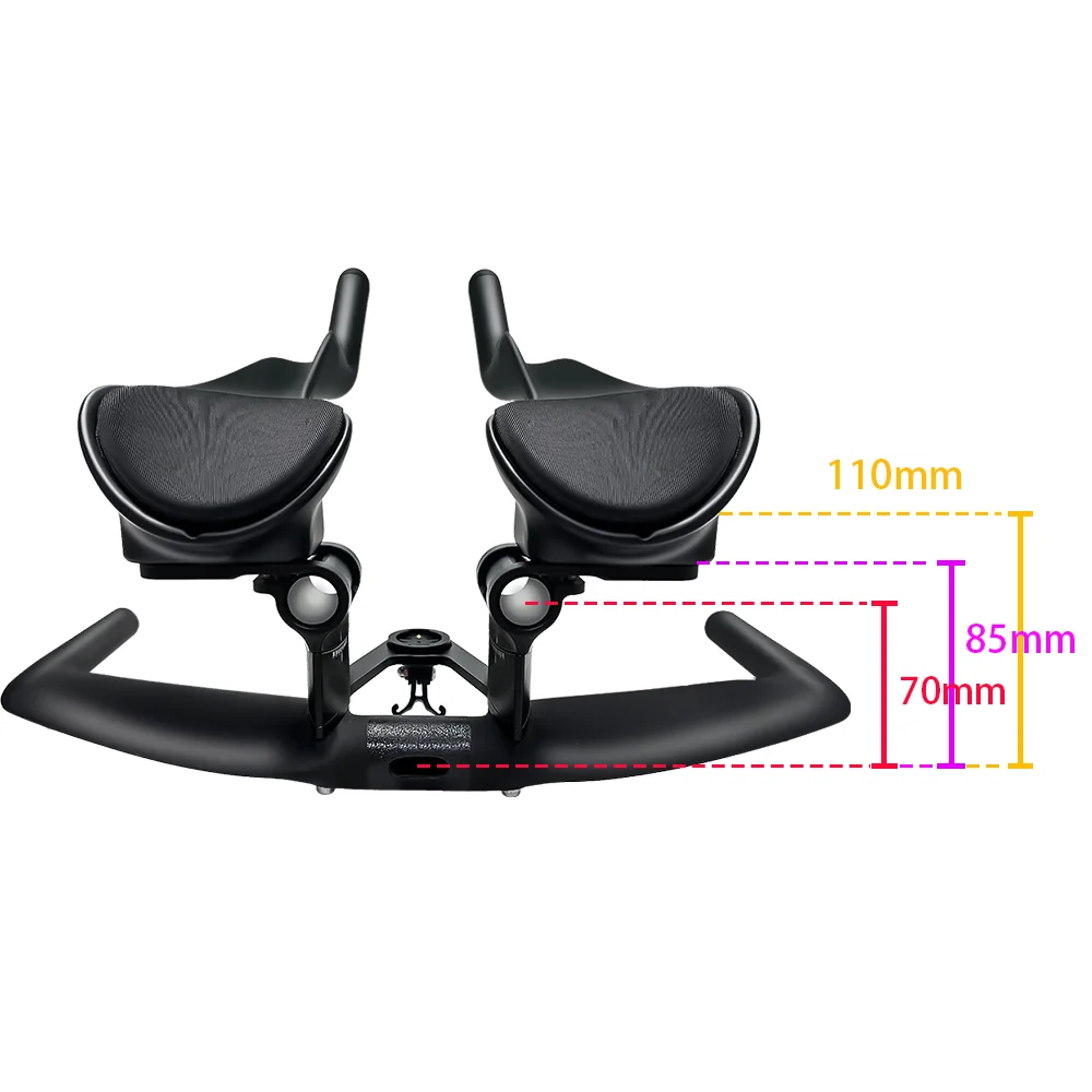 BALUGOE Carbon Bicycle Rest TT Handlebar Bike handle Extension, Triathlon Time Trial, Cycling Parts, New Adjustable angle