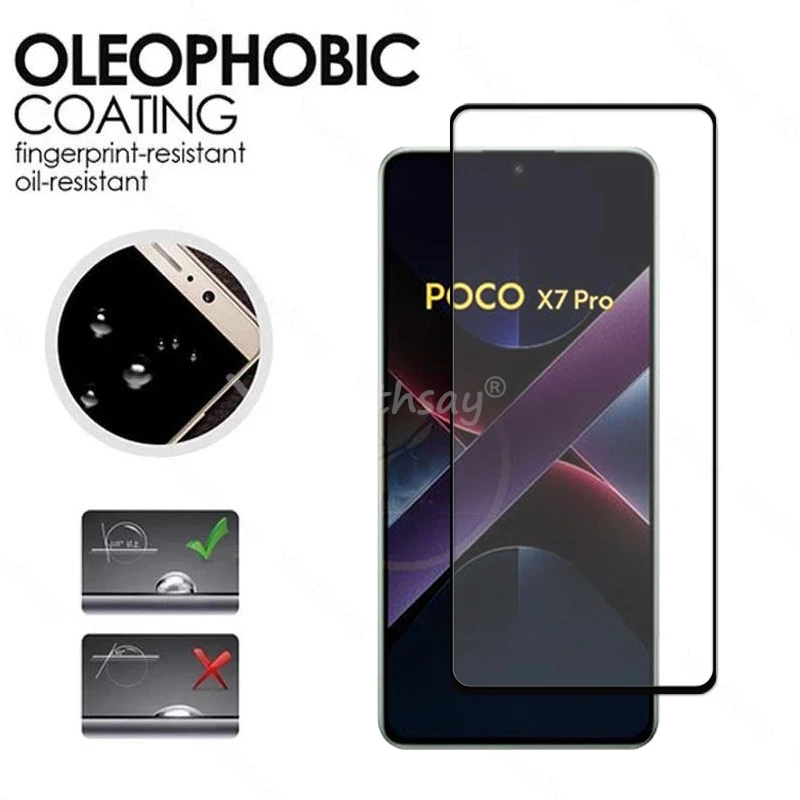 For Xiaomi Poco X7 Pro Glass Screen Protector Camera Film HD Protector Film Poco X7 Pro Tempered Glass Poco X7 Pro Glass