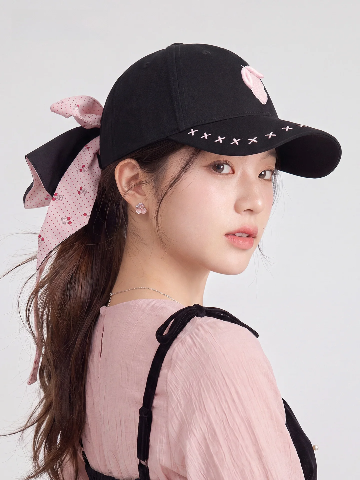 cacuss-women's-baseball-cap-embroidered-bunny-soft-top-hat-spring-autumn-winter-seasonal-adjustable-cotton-comfortable-hat