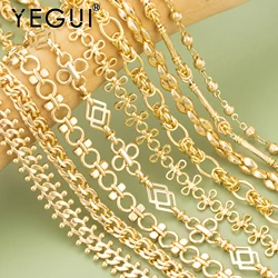 YEGUI,50cm/lot,C424,chain,18k gold rhodium plated,copper,nickel free,hand made,charms,diy bracelet necklace,jewelry making