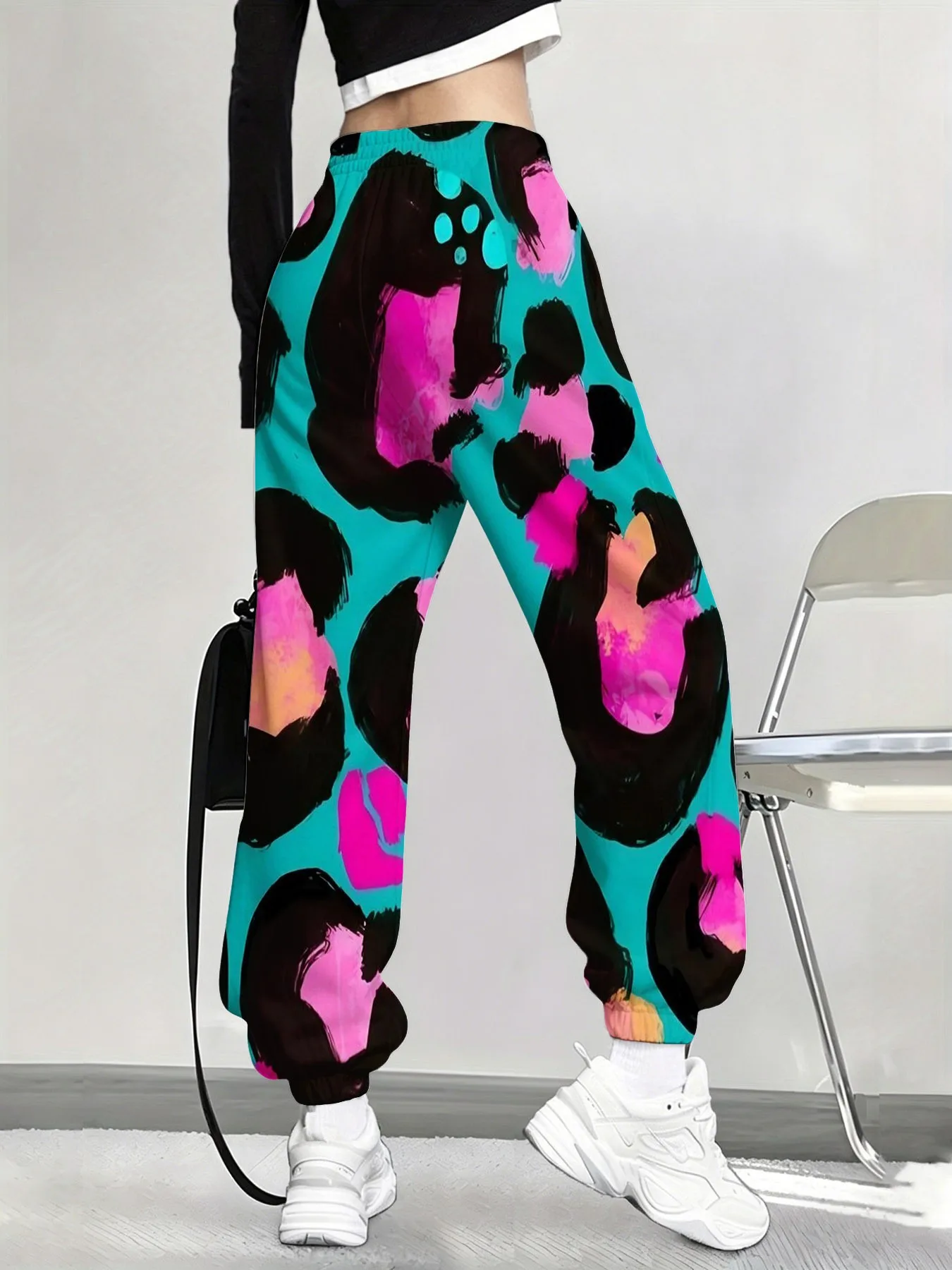 Four Seasons Women's Pants 3D Printed Comfortable Soft Casual Fashionable Versatile Street Style Clothing