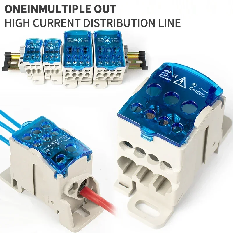 

Rail connection terminal UKK 80A/125A/160A/250A/400A distribution box, one in multiple out power line electrical connector joint