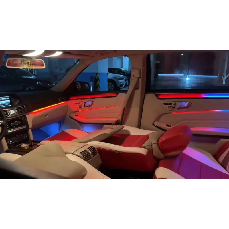 W212 E Class Dynamic Interior LED Lamp, 64 Color Symphony Air Vent Ambient Light Fit 2010-2015 Mid Size Sedan Mod Kits
