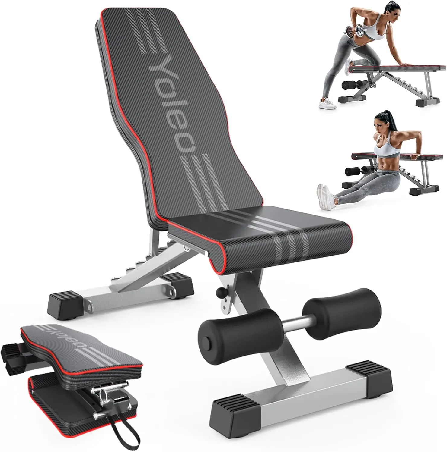 Banco de peso ajustable para entrenamiento de cuerpo completo, prensa plegable para gimnasio en casa, entrenamiento de fuerza