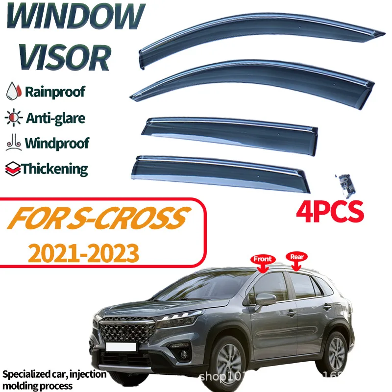

For Suzuki SX4 S-Cross 2013-2020 Window Deflector Car Window Rain Guard Car Decorative Accessories Easy to Install