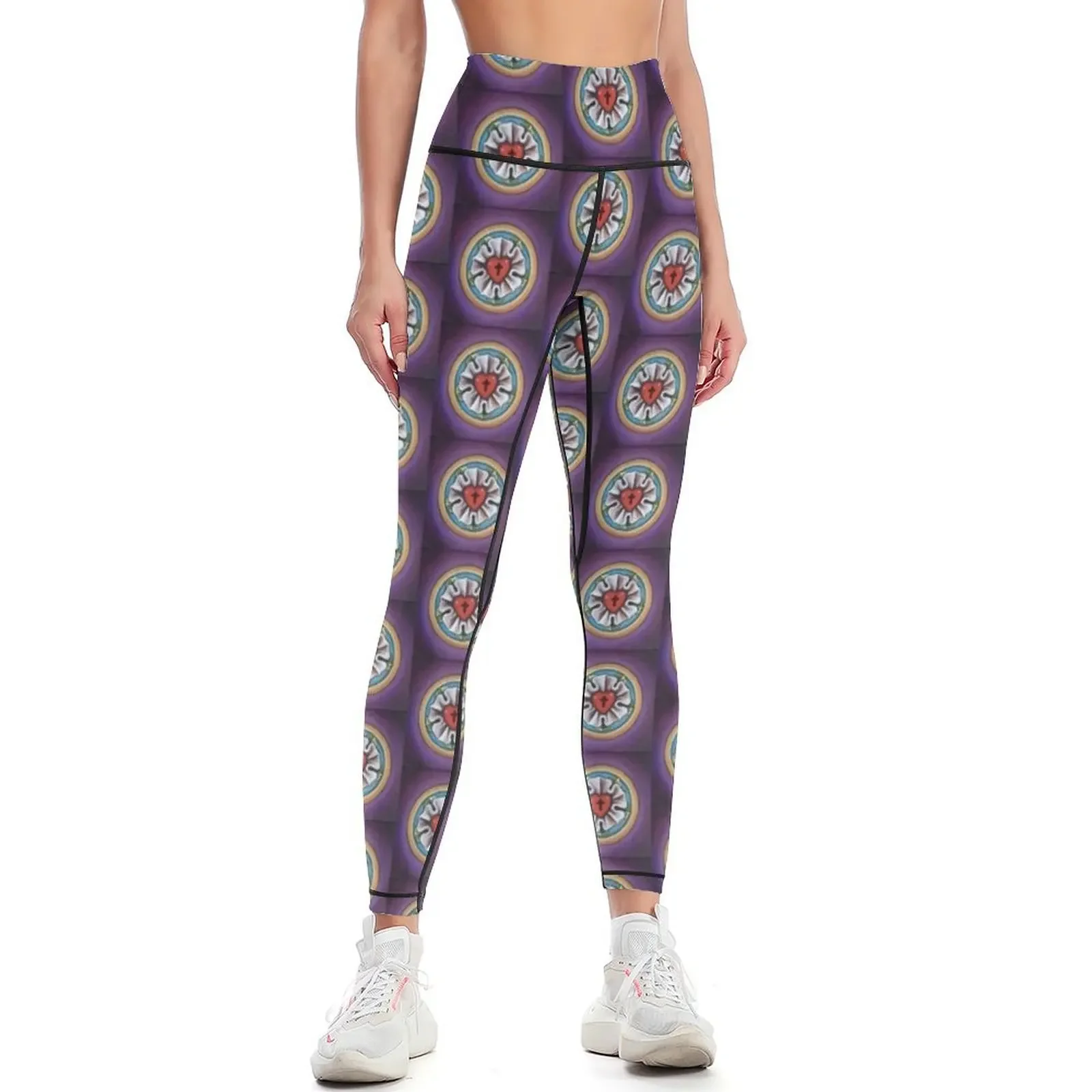 

Luther's Rose - Purple Leggings flared gym top Fitness's gym clothes gym's clothing Womens Leggings
