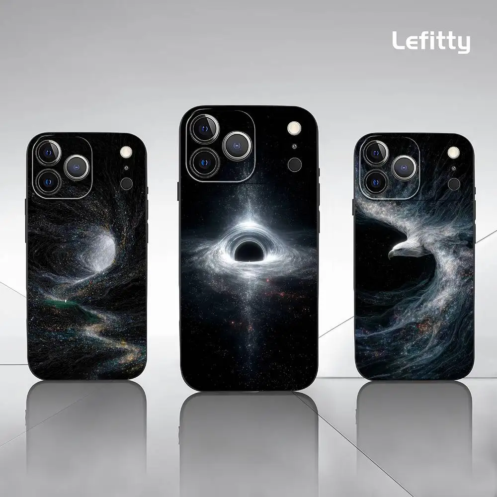 

Cosmic Black Hole Art Phone Case For iPhone 16 15 14 13 Pro Max Plus Mini Frosted Soft Shell Funda Shockproof Cases