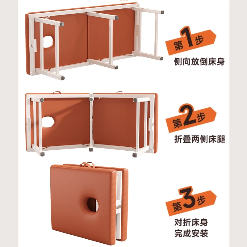 

Foldable beauty bed Adjustable massage for beauty salons Physiotherapy bed Portable portable home moxibustion