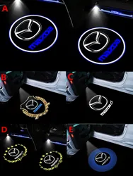 2PCS LED Car Door HD Warning Welcome Lamps For MAZDA ATENZA 6 8 MAZDA6 RX8 CX-9 CX9 RUIYI MAZDA8 MPV Car Goods Decoration