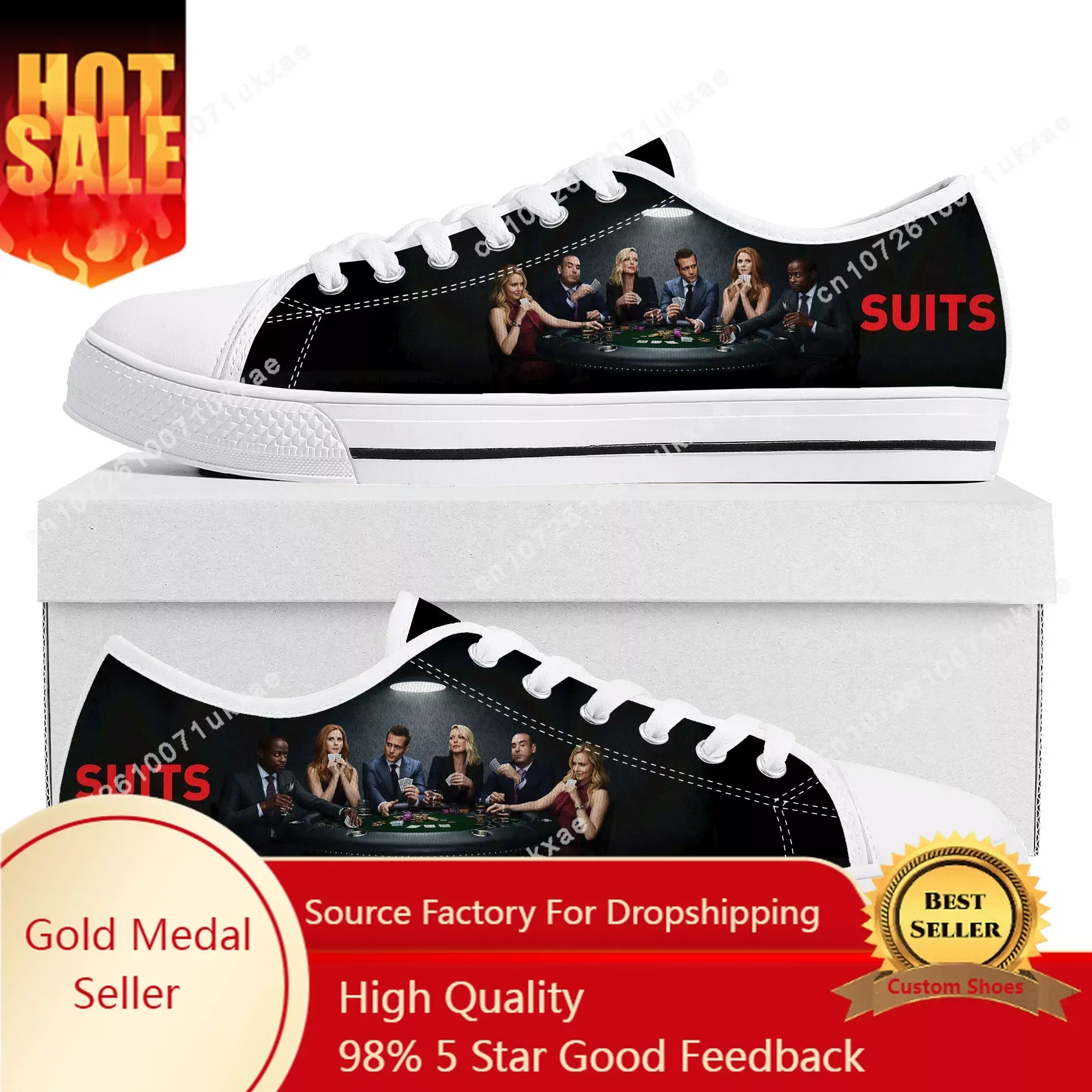 

Suits TV series Low Top Sneakers Mens Womens Teenager High Quality Gabriel Macht Canvas Sneaker couple Casual Shoes Custom Shoe
