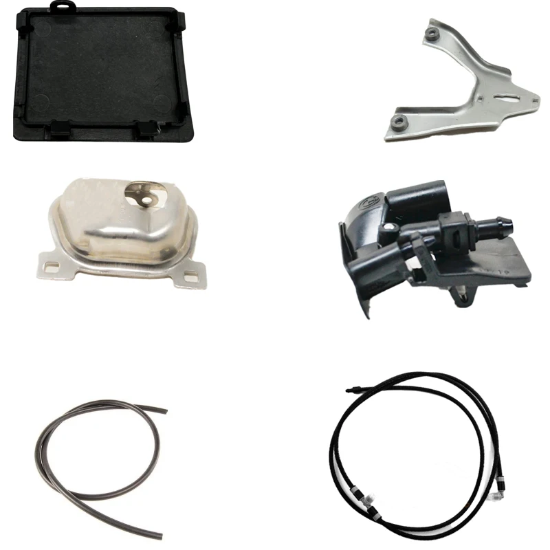 Cover plate, front and rear vehicle jack bracket support rod, left lower beam shock absorber, left and right side front hose noz