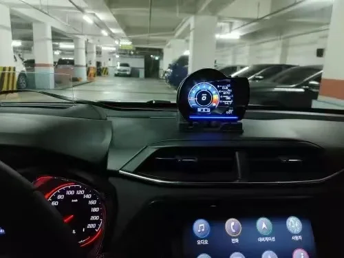 Neuestes A501 Auto Head-Up-Display OBD2 Smart Car HUD Turbo-Anzeige Digitaler Kilometerzähler Sicherheitsalarm Wasser- & Öltemperatur Drehzahlmesser Auto-Messgerät – Detail 5