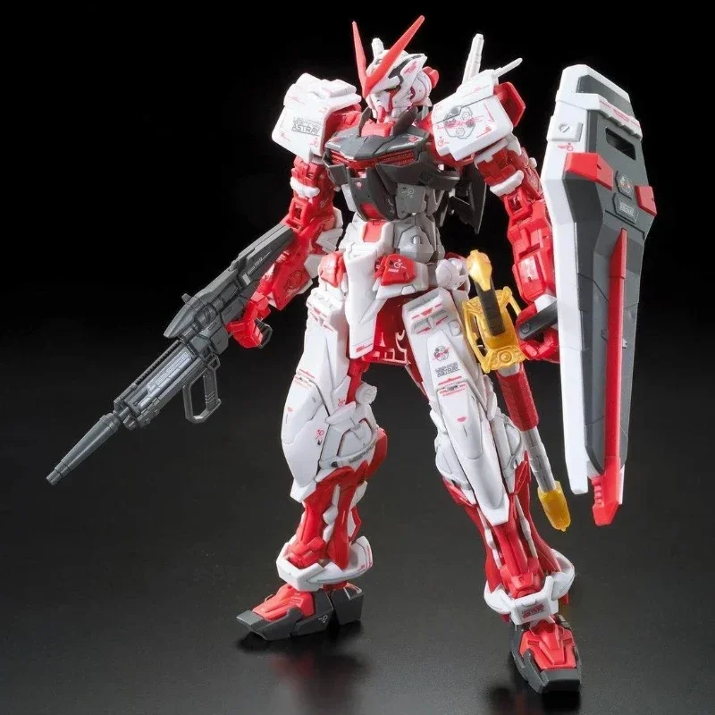 Bandai-Kit de modelo Gundam, figura de Anime RG 19 MBF-P02, marco rojo despertar, figura de acción, modelo de juguete de ensamblaje, adorno de modelo coleccionable