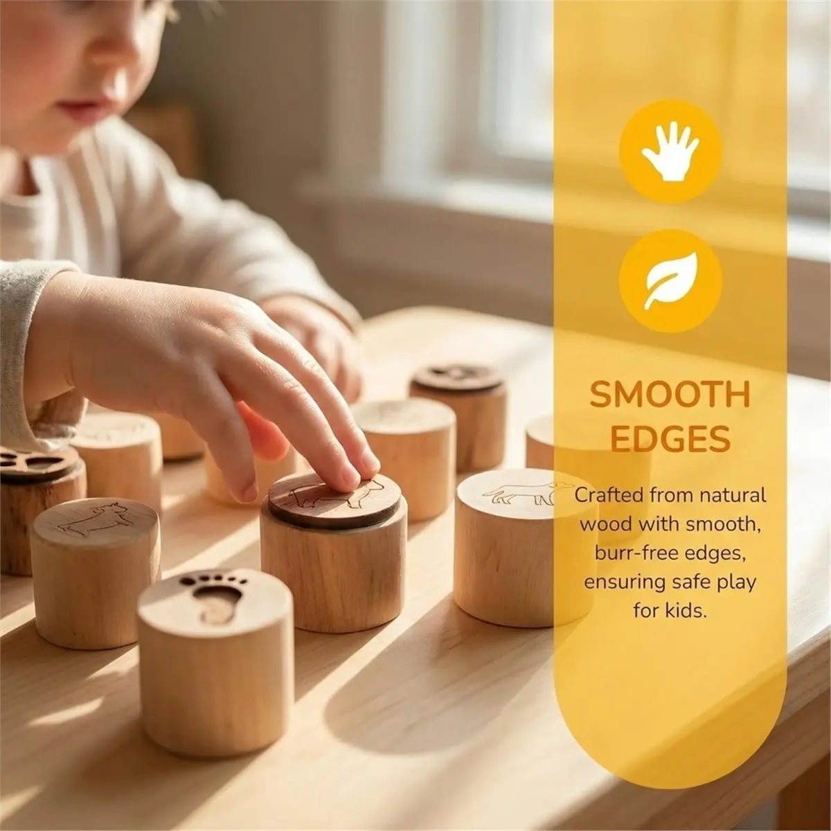 2026 Trend 2 Sets Wooden Animal Track Stamps Stamps Animal Footprints Wood Stampers for Crafting, Scrapbooking, Card Making