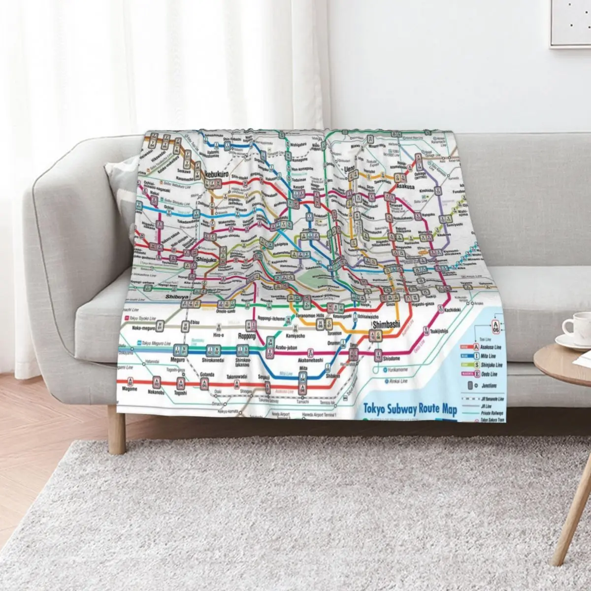 

Tokyo subway Throw Blanket Summer Decorative Throw Decoratives Soft Beds Blankets