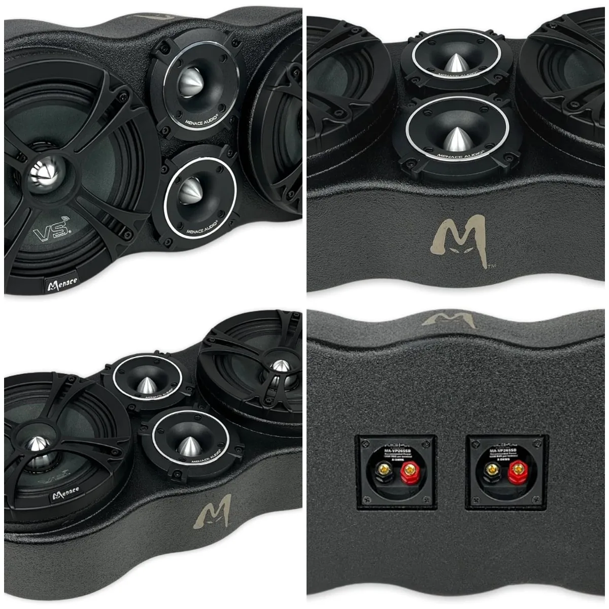 

Dual 6.5' Loaded Midrange Enclosure with 2 x 3.5 Tweeters - Silver Bullets