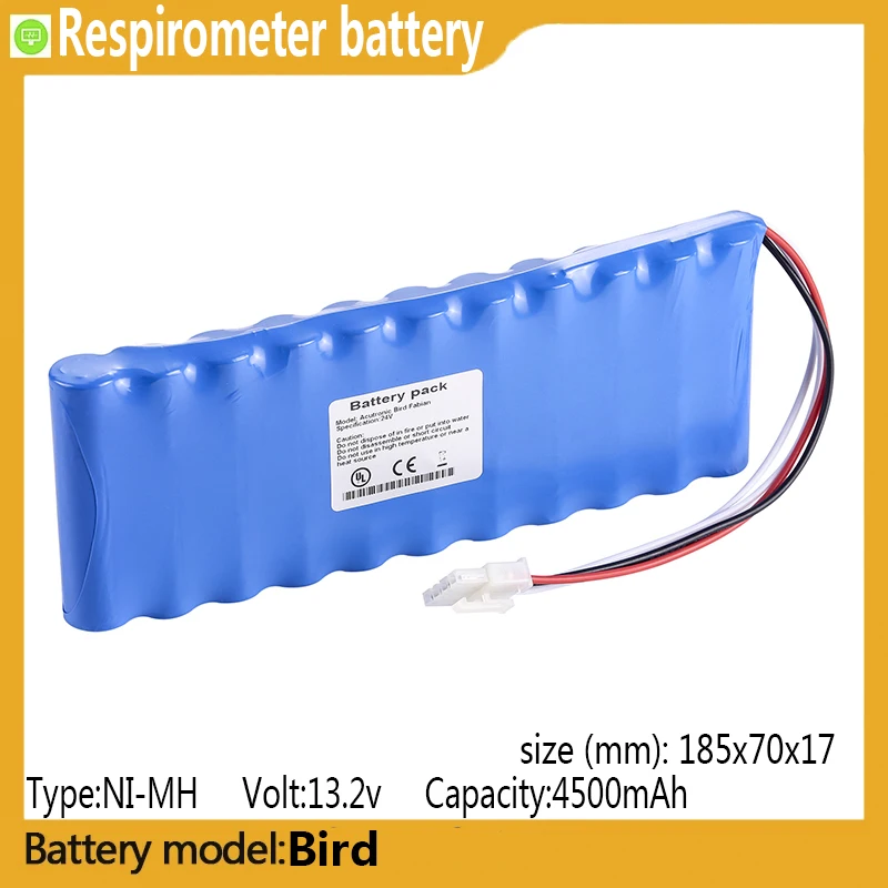 

Bird capacity 4500mAh 13.2v NI-MH battery, suitable for Acutronic Bird Fabian, Respiratory