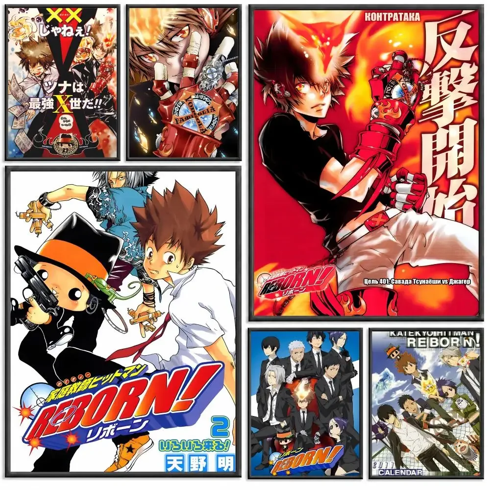 HITMAN REBORN   Anime Katekyo Hitman Reborns Poster Modern PP Paper Wall Decorative for Cafe Office Bar Home Wall Decor Gift