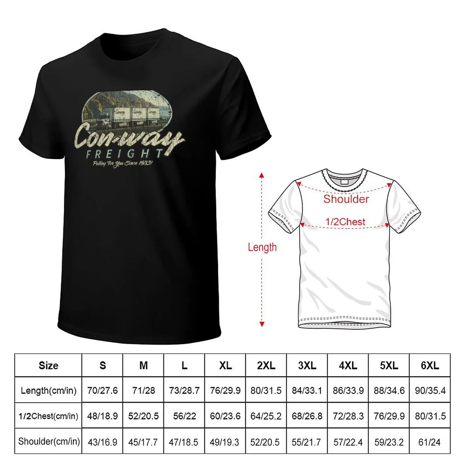 Con-way Freight 1983 T-Shirt Streetwear Print Tee Shirt