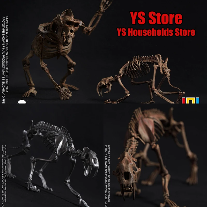 

Серия PALM ELF 101TOYS 1/12 ES004: Модель-аксессуар — скелет тигра саблезубого (6 дюймов), фигурка-череп для Хэллоуина, украшение для дома