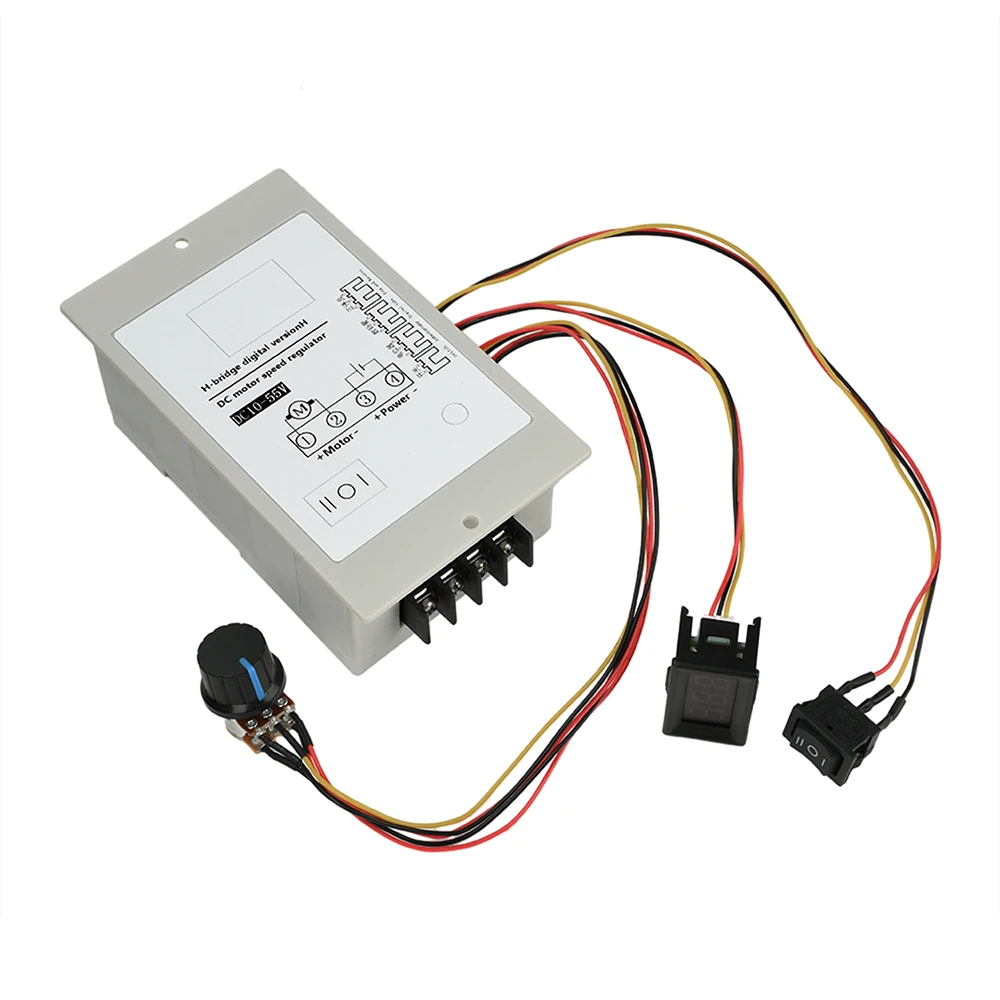 تيار مستمر 10-55 فولت 20 أمبير H-bridge تيار مستمر نحى وحدة تحكم في سرعة المحرك مع مقياس سرعة الدوران الرقمي بنسبة المئوية للدوران الأمامي والخلفي