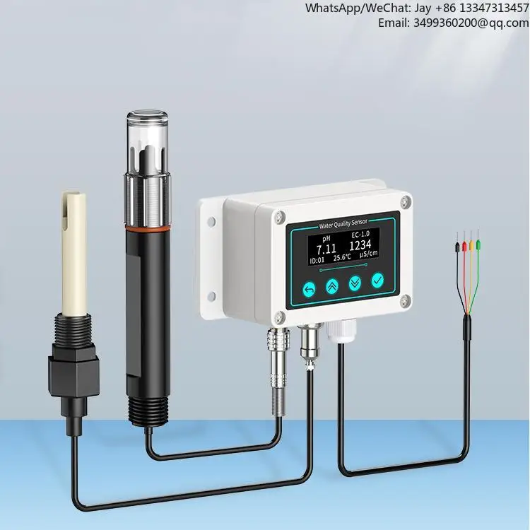 

Stainless Steel Electrode Multi-Parameter RS485 PH EC Conductivity Sensor Measuring Instrument Water Quality Analyzer