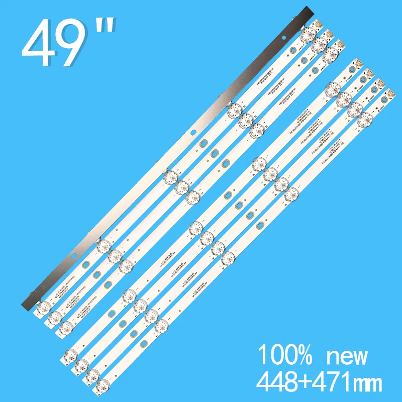 LED Backlight strip 5 lamp for SECCO LE500-E1W JS-D-AP49DH-A51EC B51EC (70425) 14-01490D1603A B