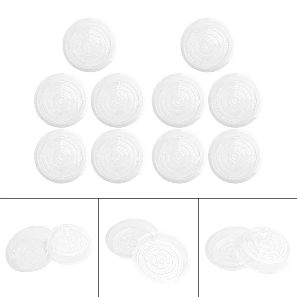 10 × حصيرة وعاء الزهور، حصيرة وعاء الزهور، ملحقات علوية، نباتات الحديقة، حاوية شفافة، قاعدة وعاء مستديرة، وجبة خفيفة شفافة #3