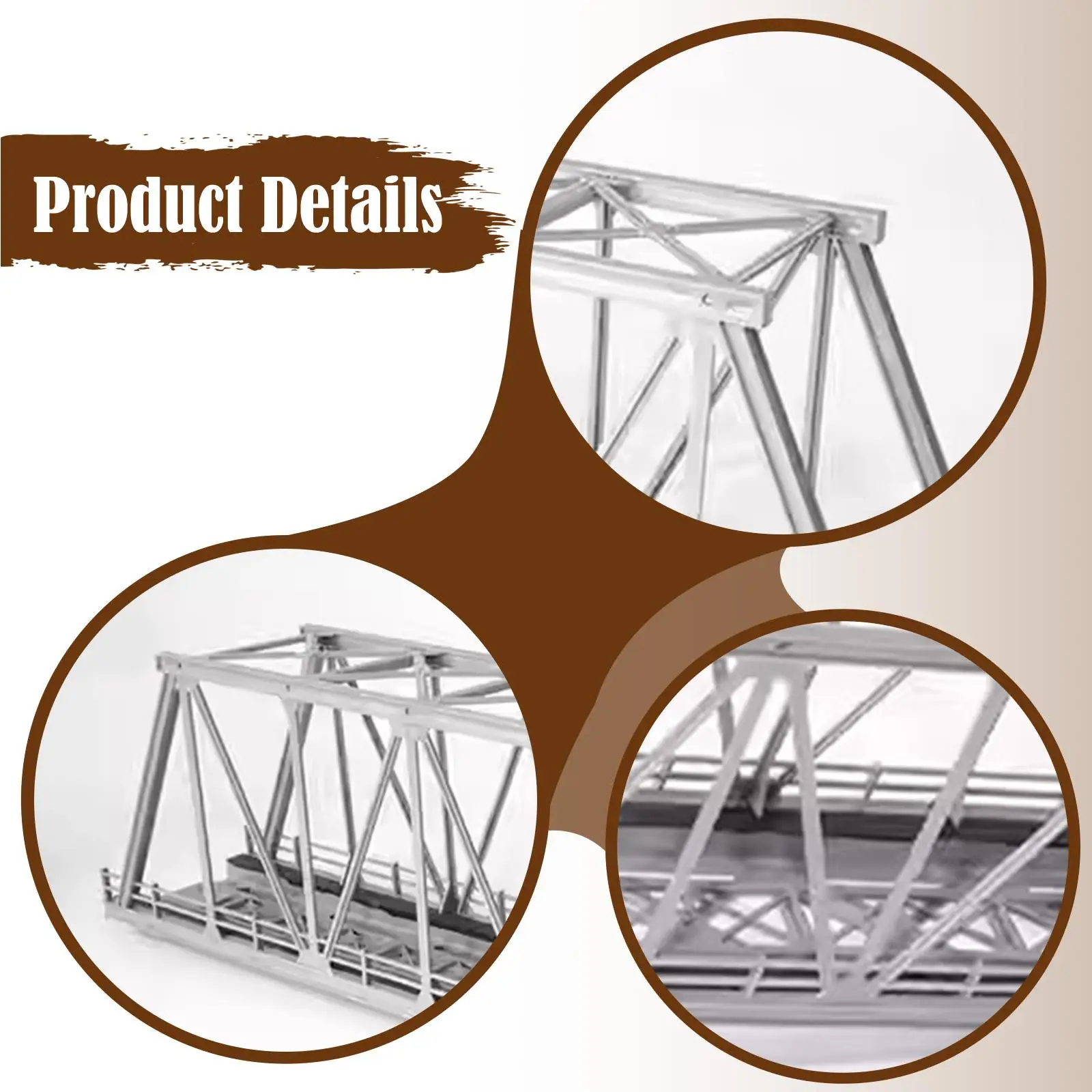 Model mostu z dźwigów, dekoracyjny miniaturowy model tunelu, skala HO 1/87, zabawki z siecią viaduktów, dla dzieci, dla chłopców i dziewcząt w wieku od 7 lat.