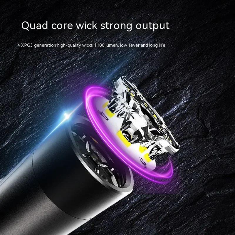 Portable Strong Light Flashlight Led Charging Super Bright Mini Flashlight Outdoor Essential Utility Gadget